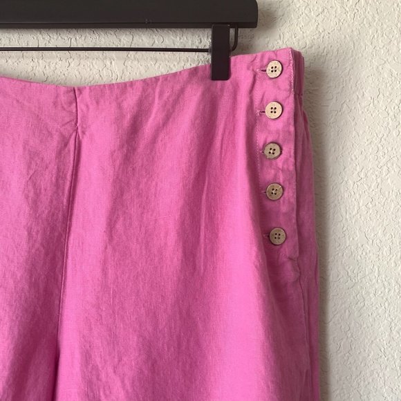 J. JILL Linen Full-Leg Sailor Crops Wide-Leg High-Waist - Picture 5 of 9